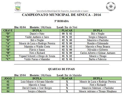 INOVAÇÃO: PREFEITURA REALIZARÁ O PRIMEIRO TORNEIO DE SINUCA